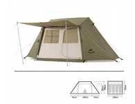 Namiot duży Naturehike Village 2-4os łatwy montaż Pop Up 2,1x4,8x1,9m