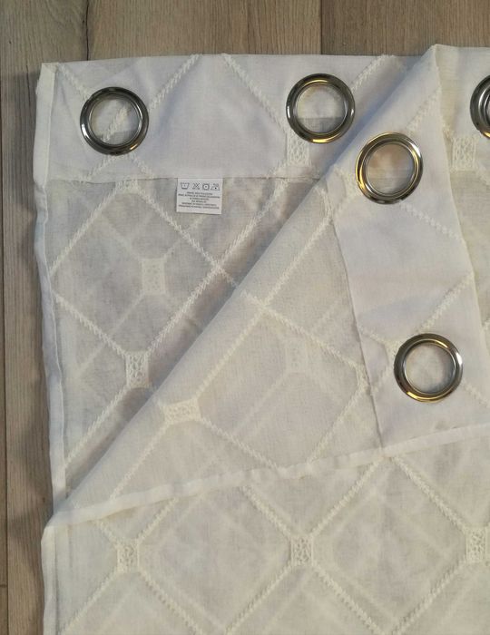 Nowa firanka na przelotkach 140x250 w haftowany wzór