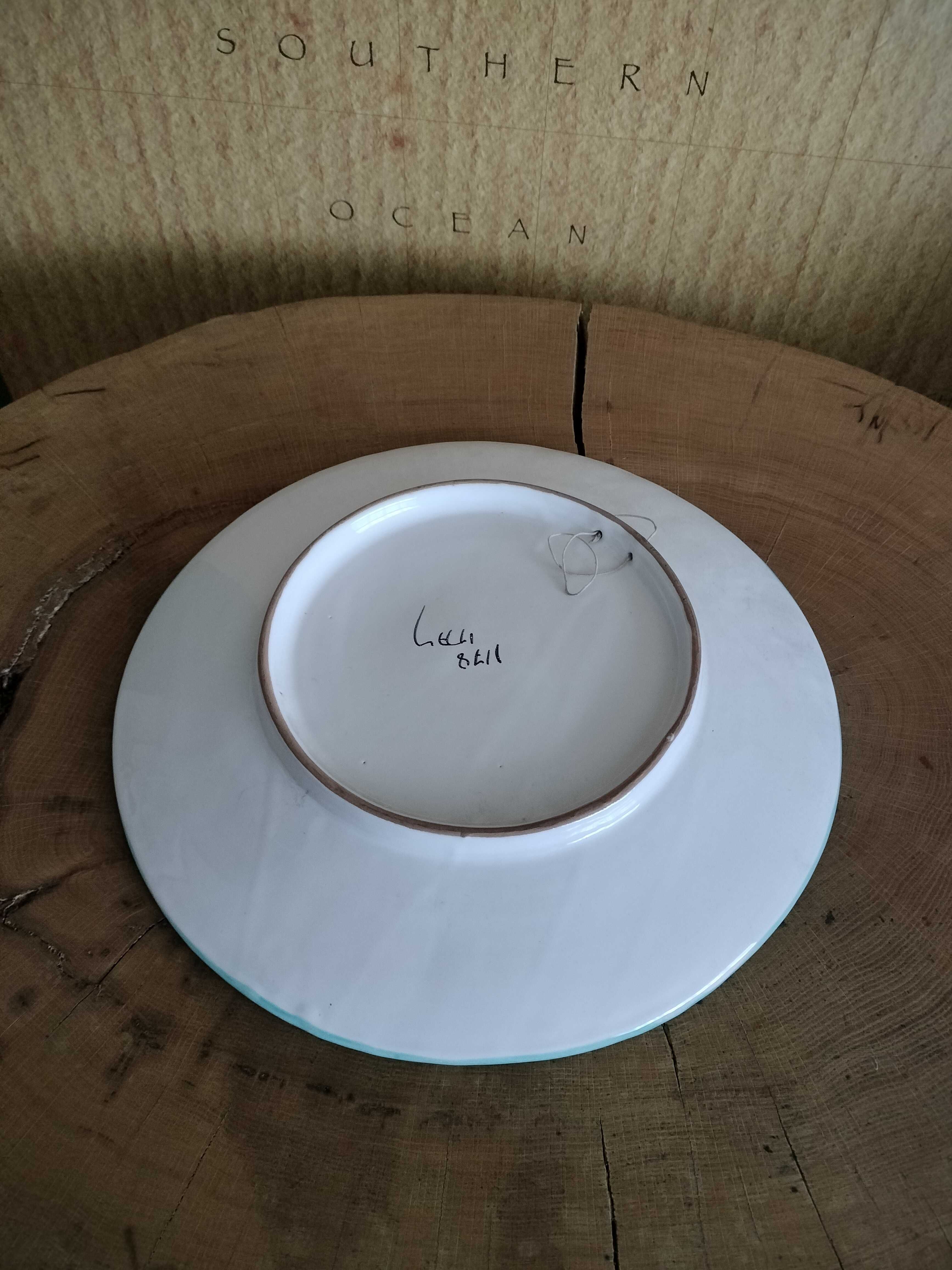 duży ceramiczny talerz naścienny włoski handmade nr60