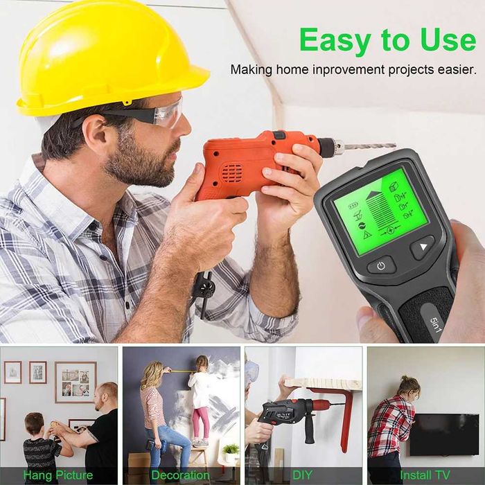 Поиск 5 в 1 Топ детектор стен и скрытой проводки и металлоконструкций