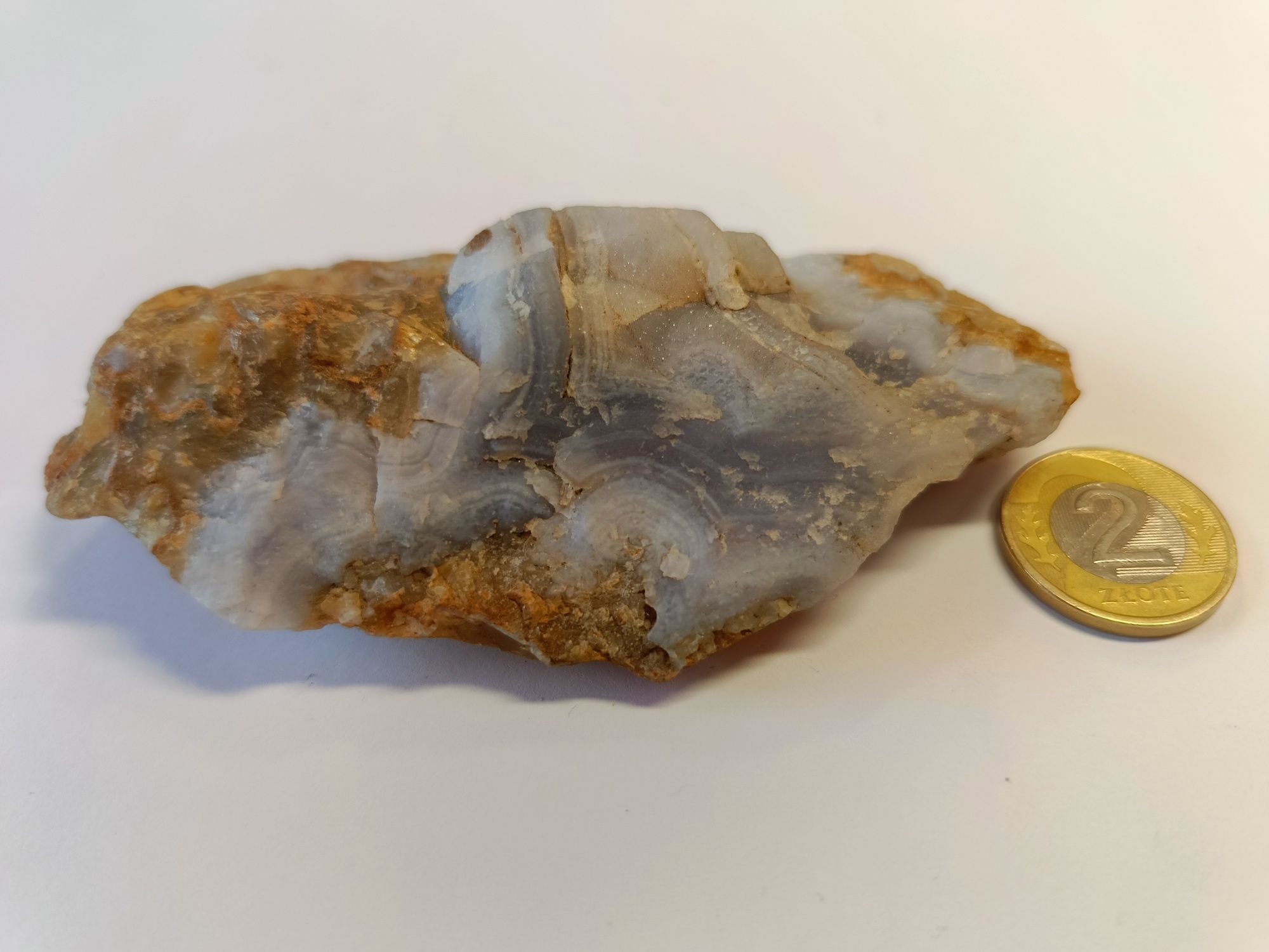 Naturalny kamień Chalcedon niebieski w formie surowej skałki nr 5
