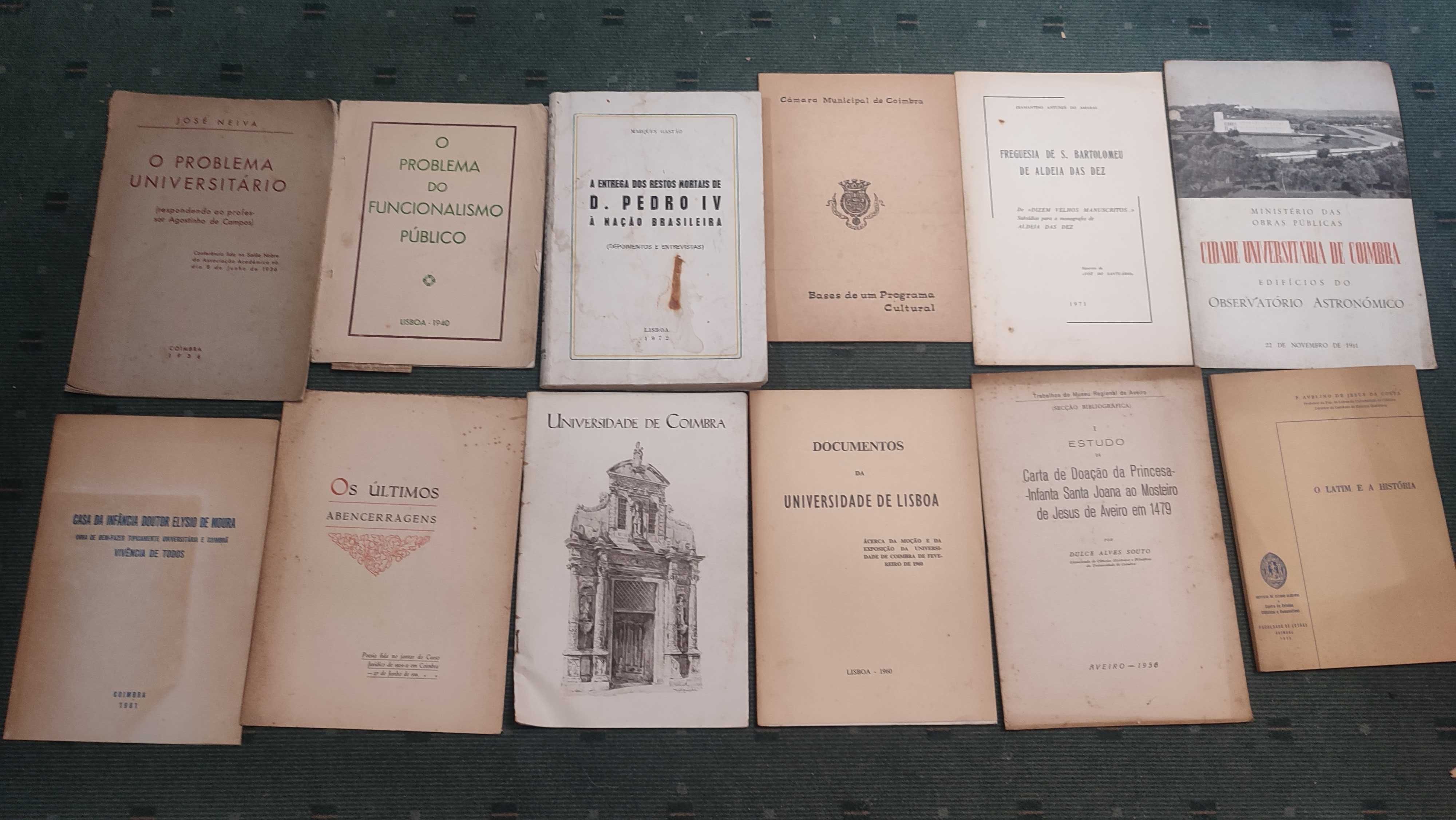 Lote 95 Publicações Antigas Diversas, Históricas, Biográficas -Coimbra