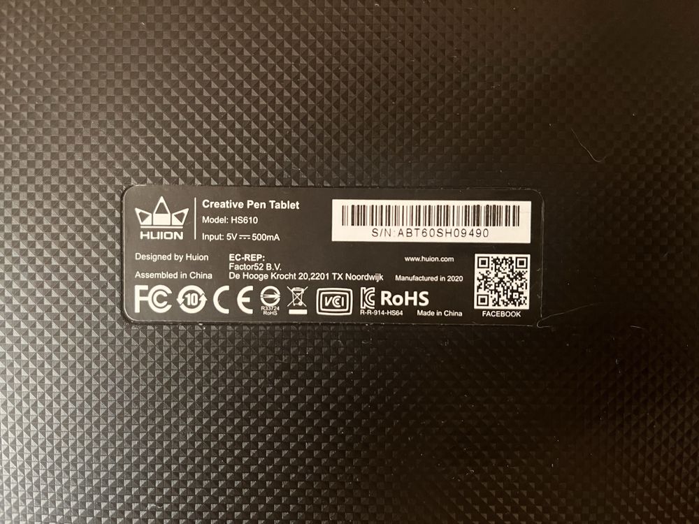 Графічний планшет Huion HS610
