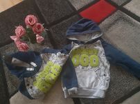 Bluzy kangurki  2 sztuki z kapturem Coco club bliźniaki