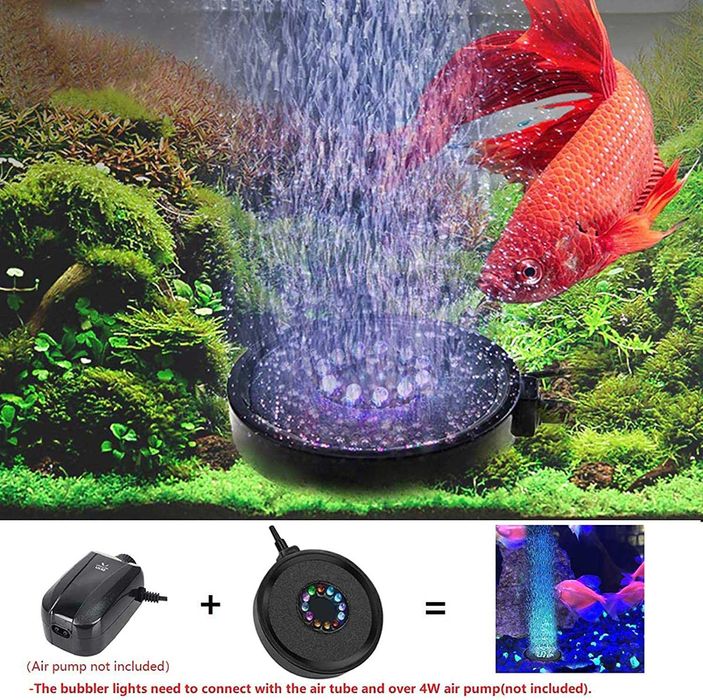 Bolhas de aquário e luzes submergíveis para aquário, Novo