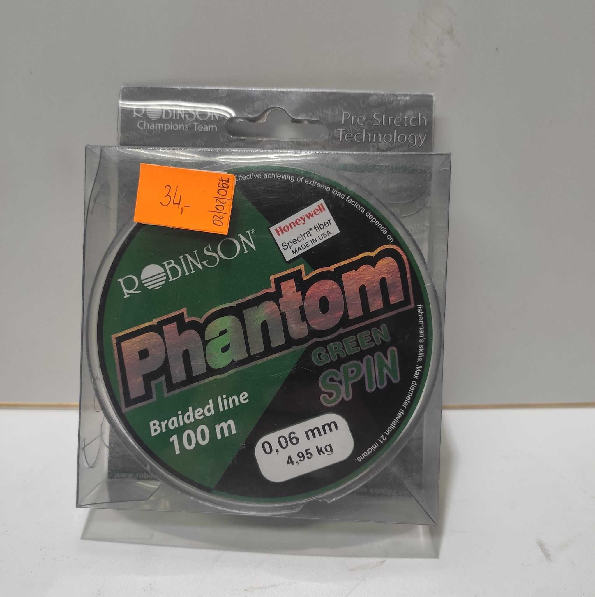 NOWA plecionka ROBINSON phantom GREEN SPIN 0,06mm 4,95kg 100m