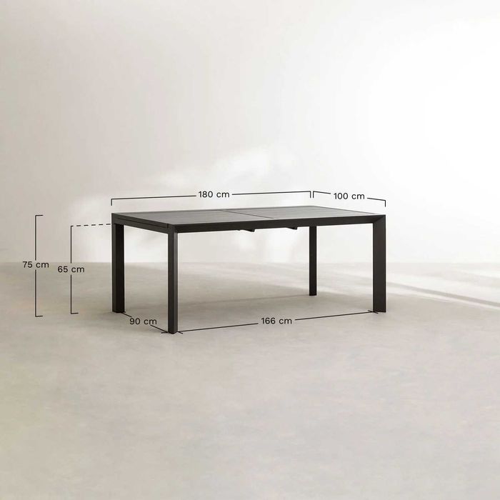 Conjunto mesa exterior Antracite + Cadeiras