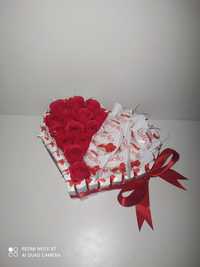Serce słodkie Raffaello mydlane róże do kąpieli Walentynki urodziny