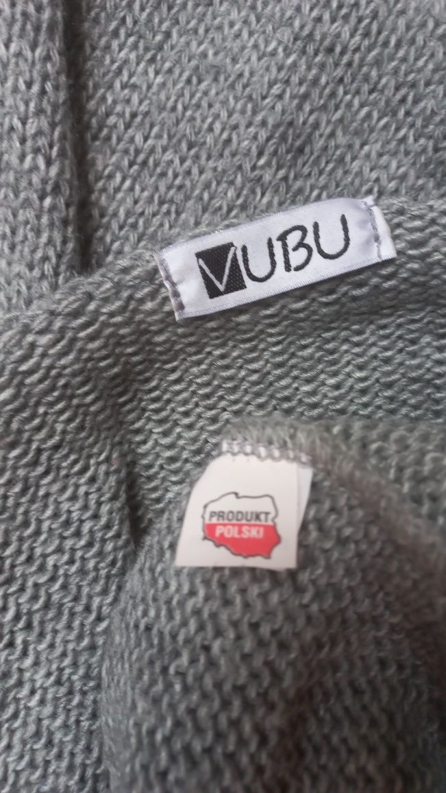Kardigan, sweter, narzutka r.Uni SZARY stan BDB akryl / wełna
