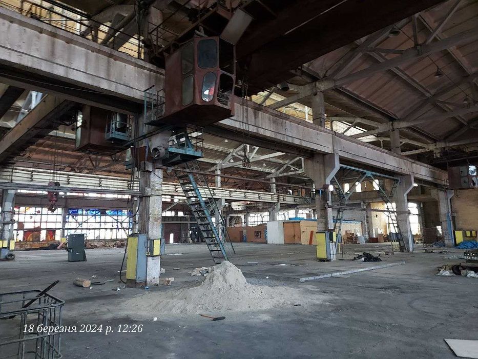 Виробн.-складське 3500м2, крани 10т, заїде фура, Н-10м, велика потужн.