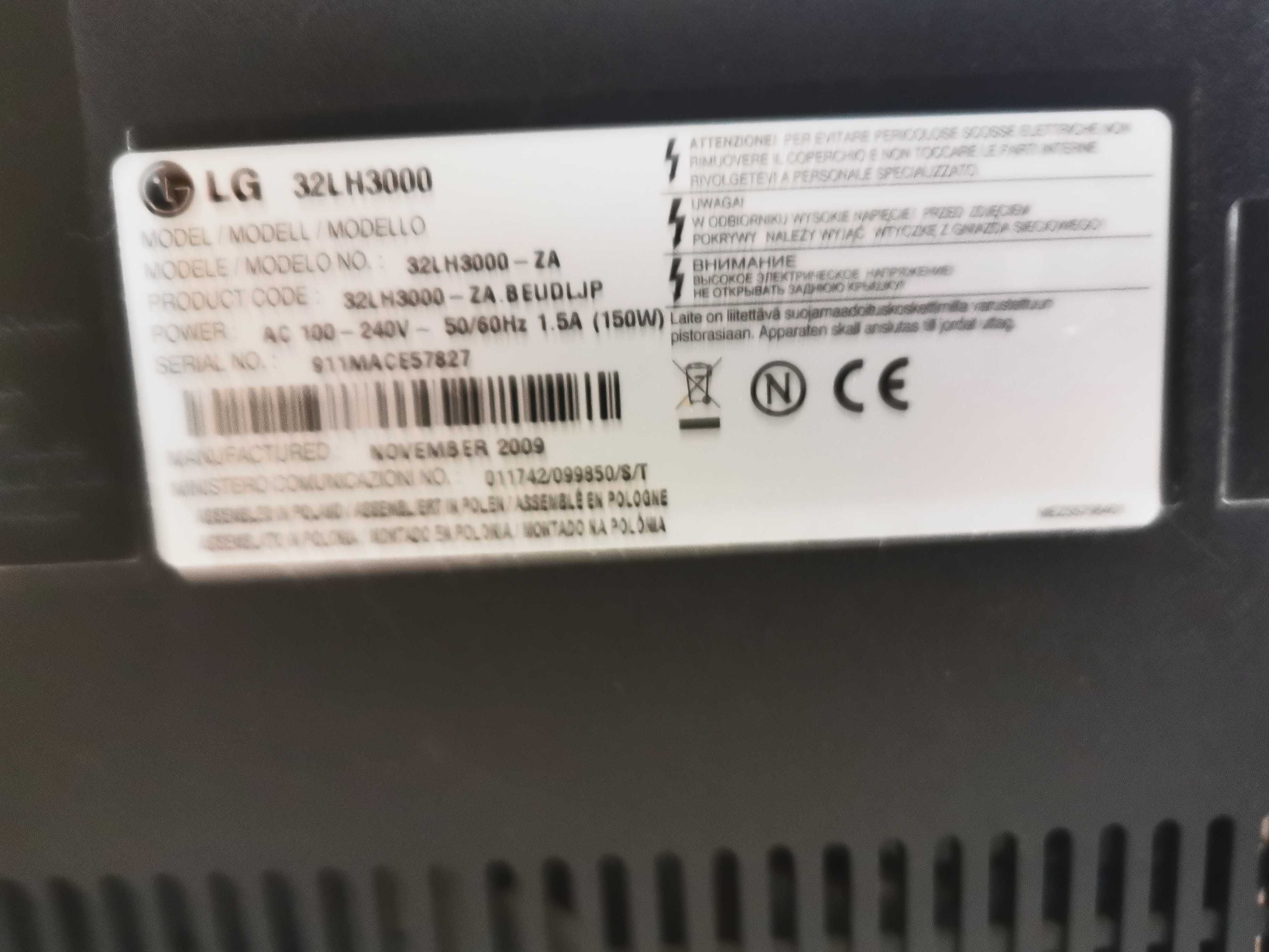 Telewizor LG 32 całe w bardzo dobrym stanie technicznym