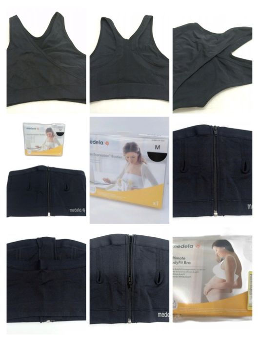 Staniki do karmienia, gorsety do odciągania pokarmu, 5 szt. używane S/