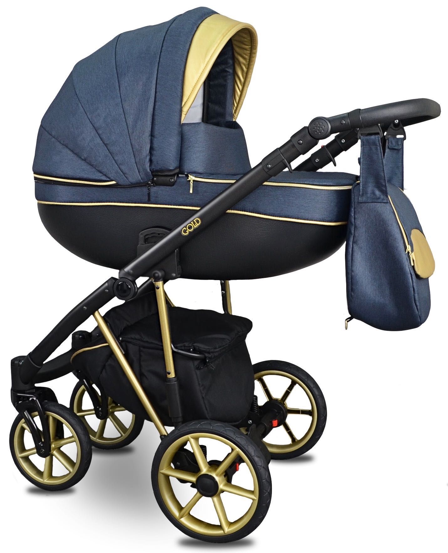 NOWY Złoty Wózek Dziecięcy Fabero Gold 4w1 Fotelik Baza Isofix +++