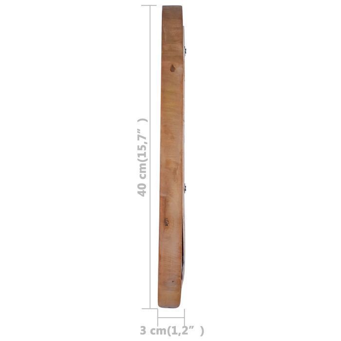 vidaXL Lustro ścienne, 40 cm, drewno tekowe, okrągłe