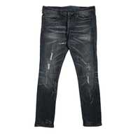 Gucci jeansy XS czarne z przetarciami regular slim