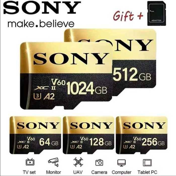 Карти памяти Sony make belive 32, 64, 128, 256, 512, 1тв, 2тв