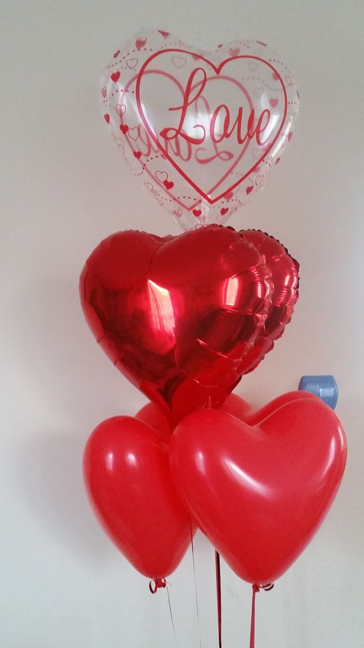 Balony serca z helem