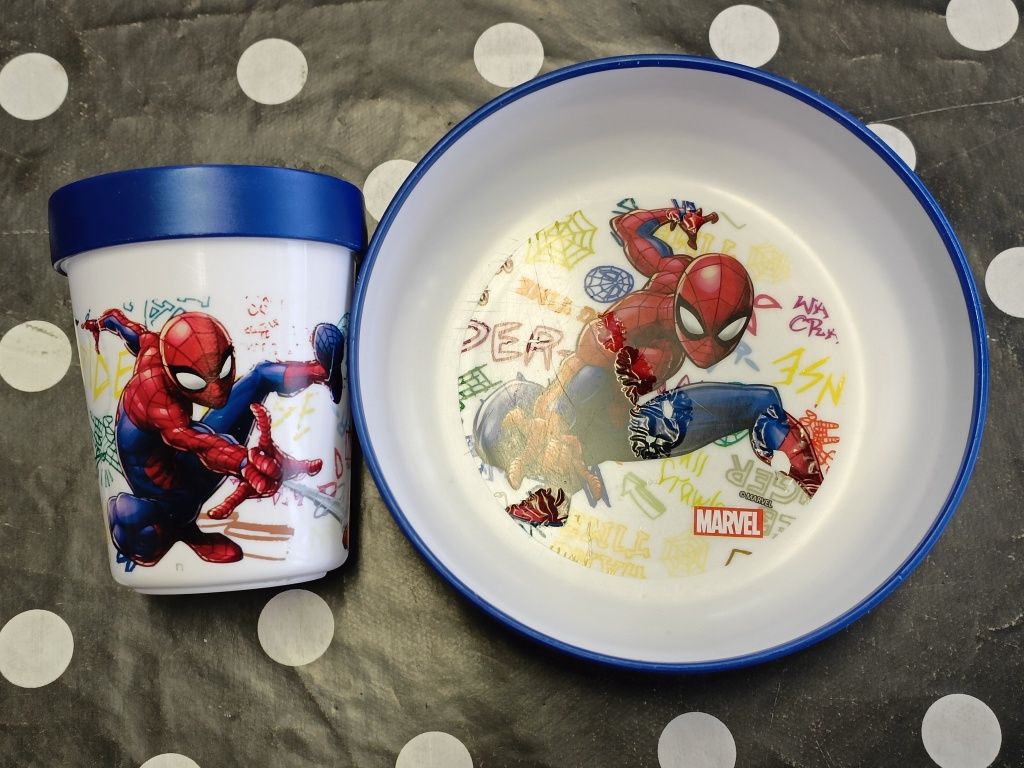 Conjunto Prato e copo Homem-Aranha/Spiderman