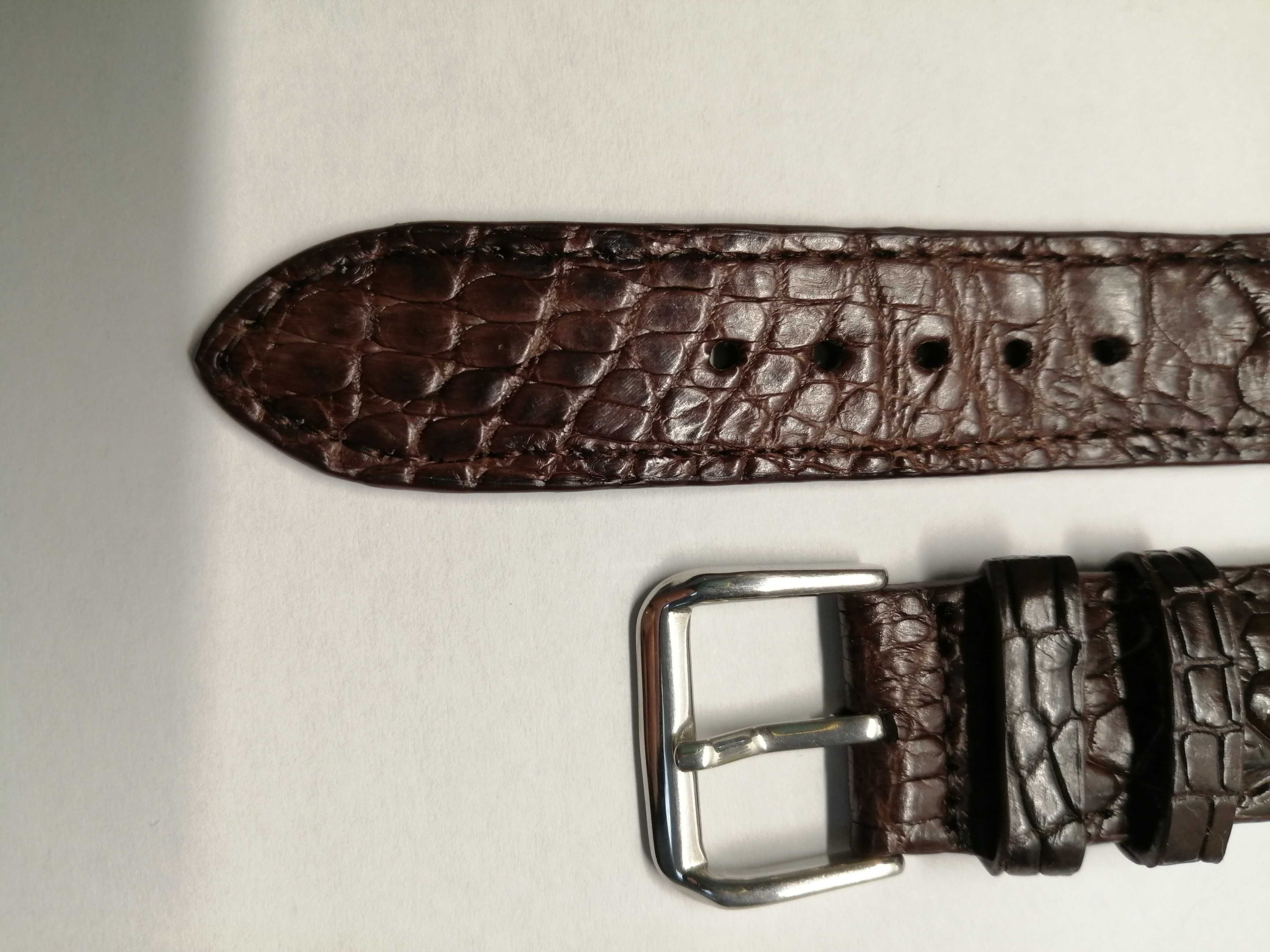 Bracelete de crocodilo real para relógio de pulso 20mm 100 % novo