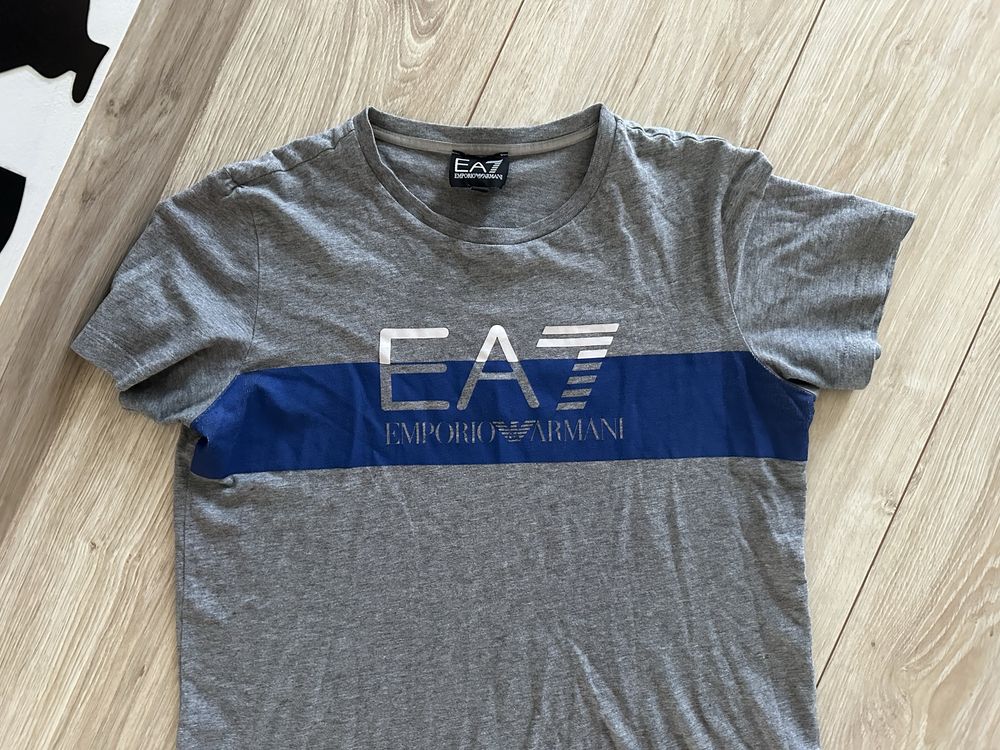 Szary T-shirt EA7 Emporio Armani mega