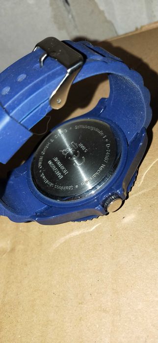 Zegarek sportowy niebieski wododporny analogowy