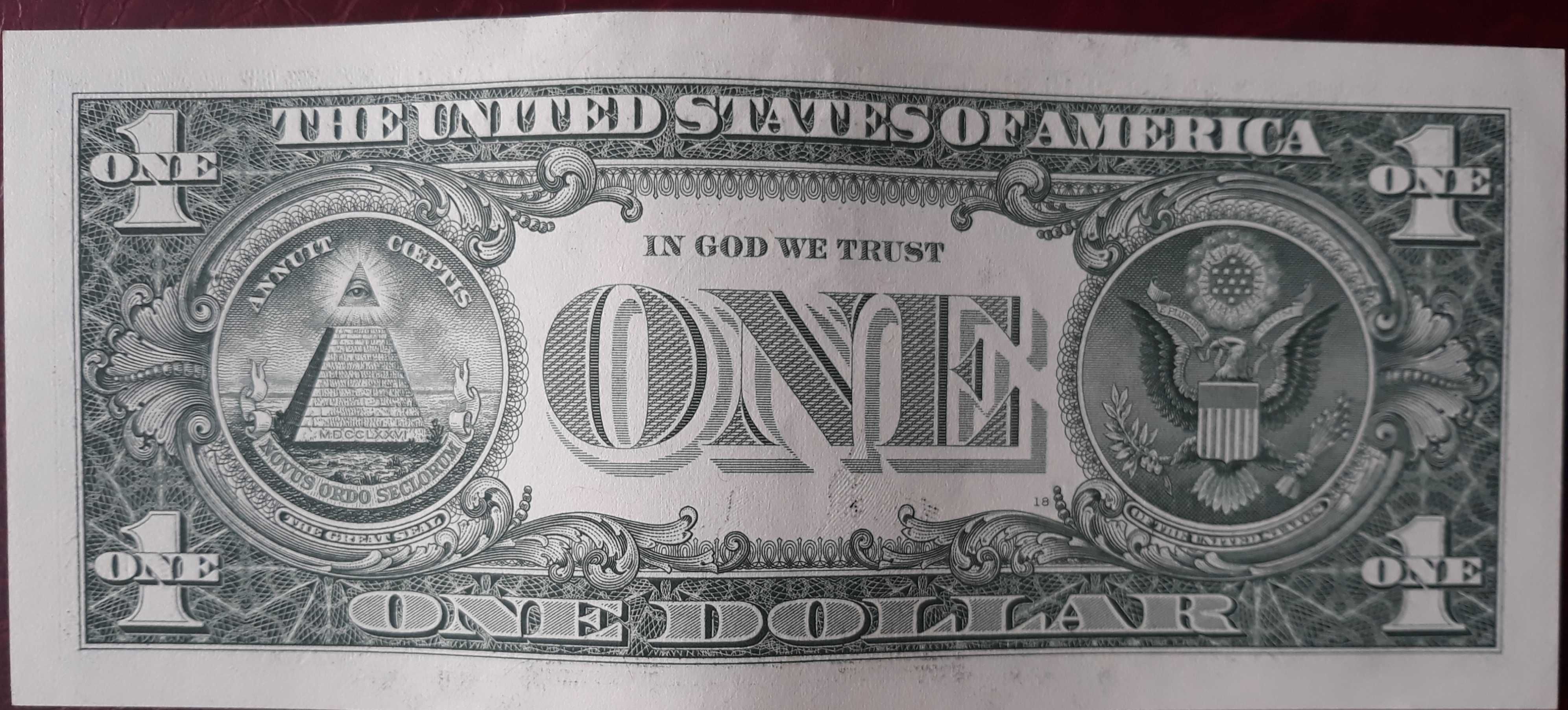1 $ USA Nowy Jork B seria A -stan bankowy