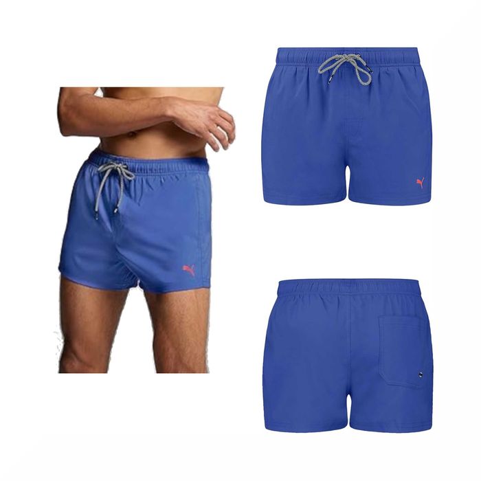 Szorty Kąpielowe PUMA Swim S Męskie Plażowe Z Kieszeniami Niebieskie