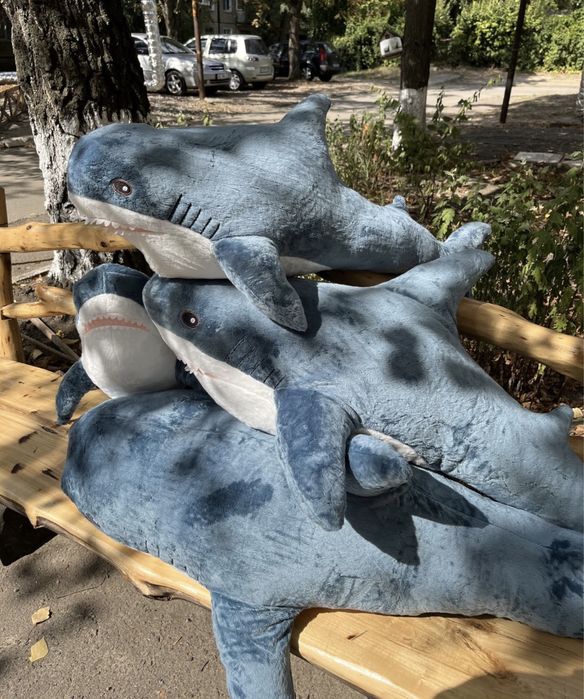 Большая Акула из Икеа 140 см игрушка обнимашка shark ikea опт