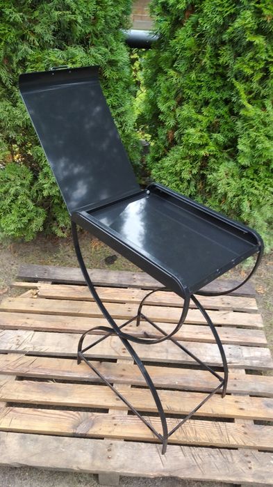 stolik boczny biórko stolik pomocniczy stalowy designerski