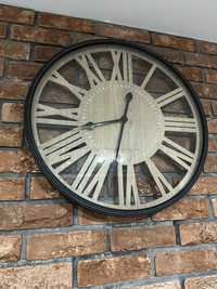 Zegar ścienny czarno drewniany