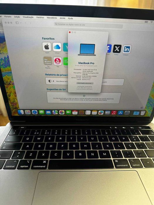 MacBook Pro 13” (2019) 8GB - funciona bem mas ecrã com cores alteradas
