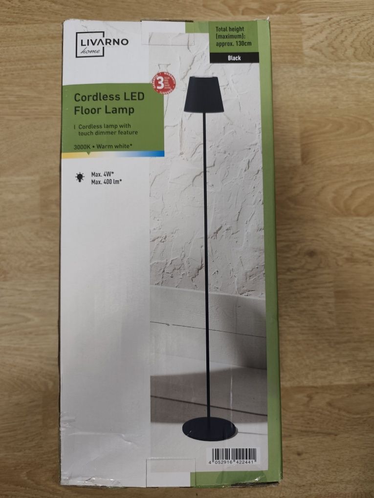 Livarno lampa stojąca, bezprzewodowa czarna