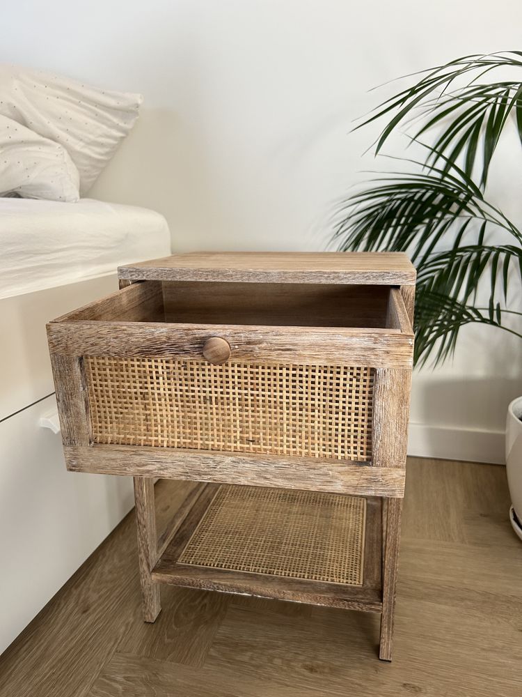 Agata Meble szafka nocna boho drewniana