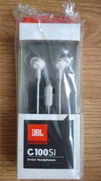 Słuchawki przewodowe JBL C100SI White