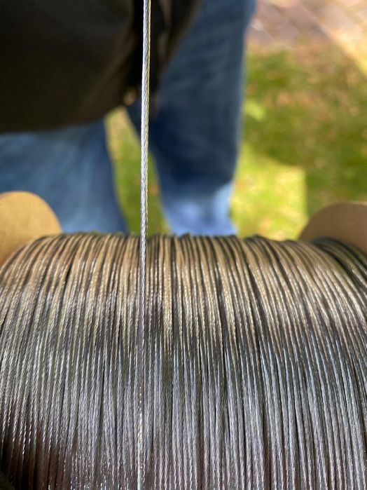 Linka stalowa do pastucha elektrycznego ocynkowa 19 drutów 1,5MM/1000m