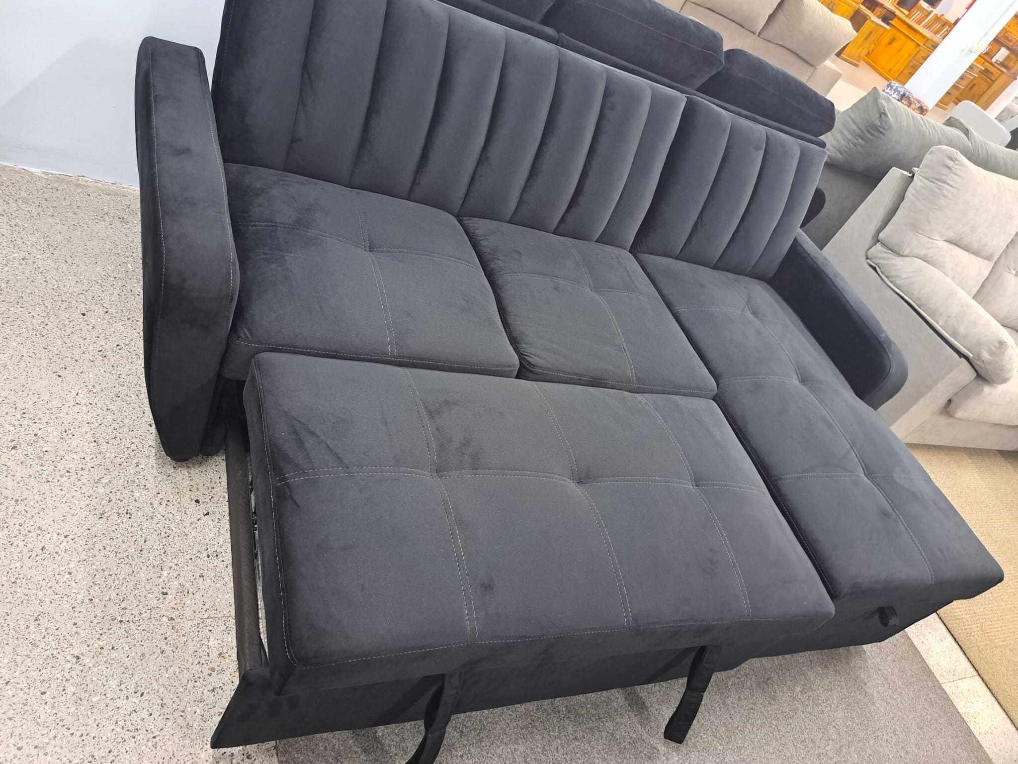 Sofá cama novo com baú, portes grátis, pagamento na entrega