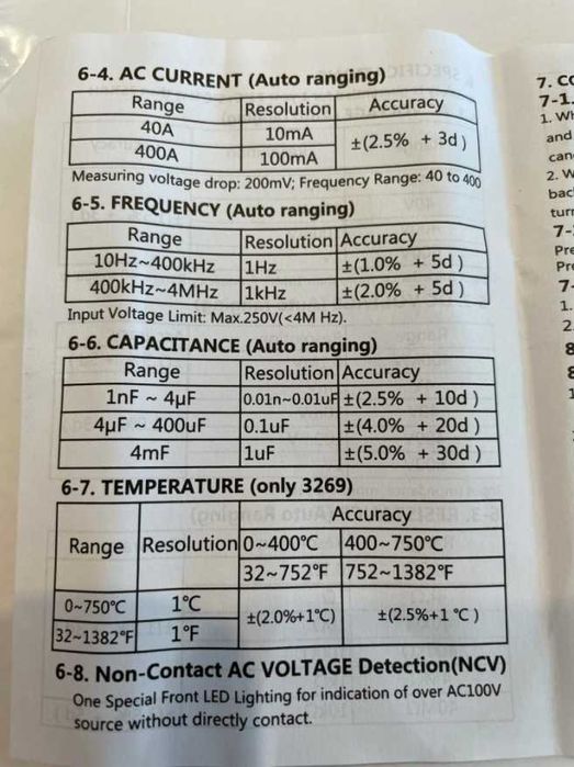 Цифрові кліщі-тестер ANENG ST181 Мультиметр
