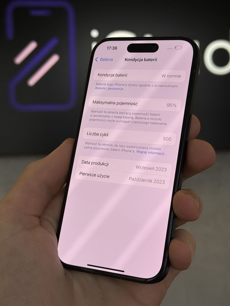 RATY 0% iPhone 15 Pro 512GB BATERIA 95% GWARANCJA 12 miesięcy!!!
