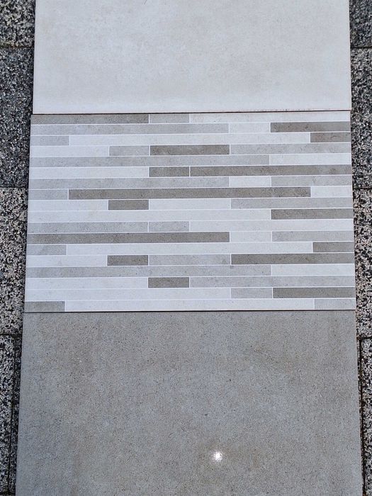 Glazura Ceramika Color 25x40 biała, szara, dekor błyszcząca