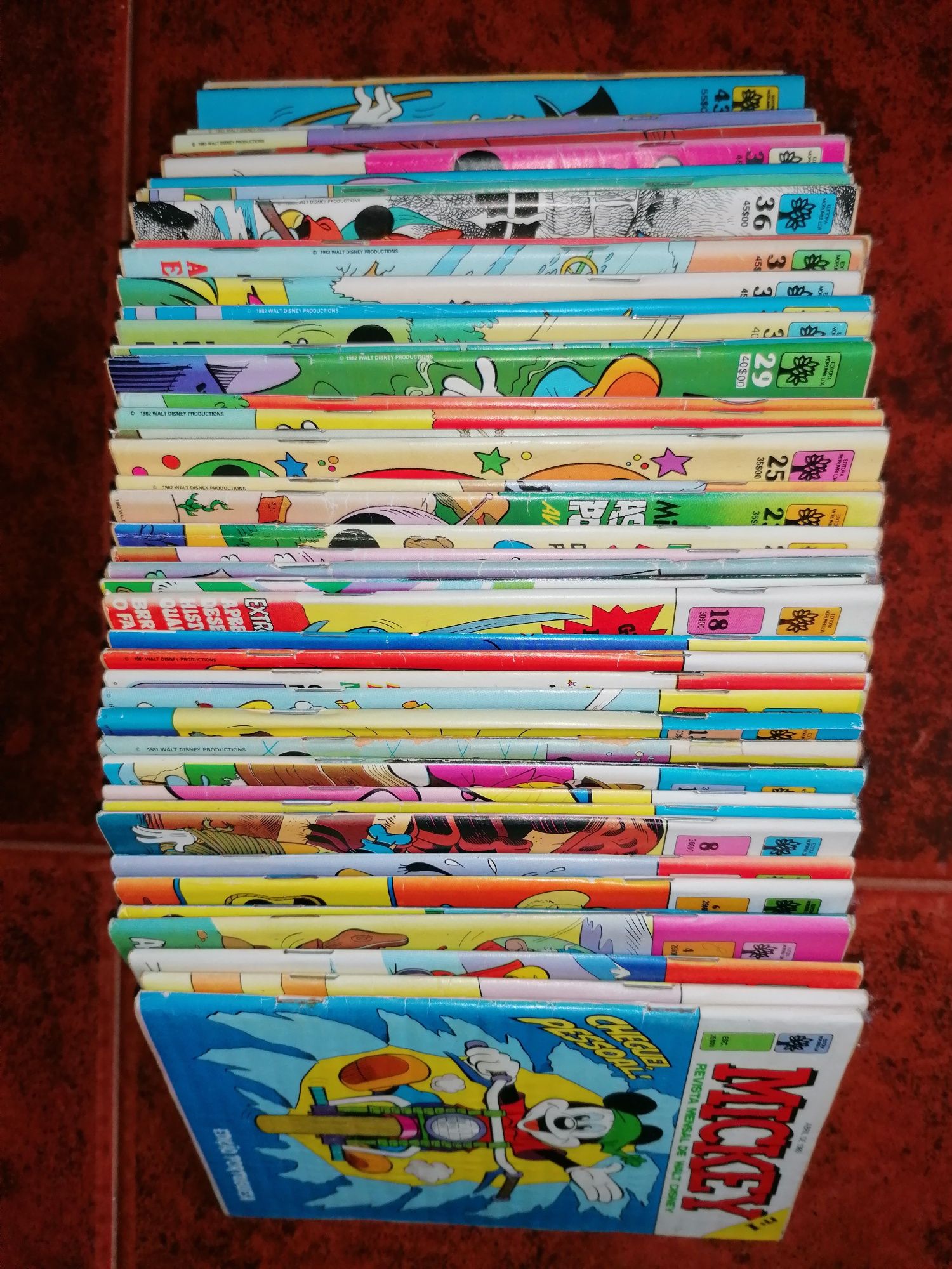 45 revistas Mickey portuguesas, oferta portes
