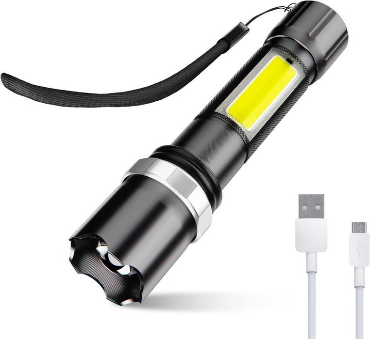 latarka led mini ładowanie usb 3 tryby