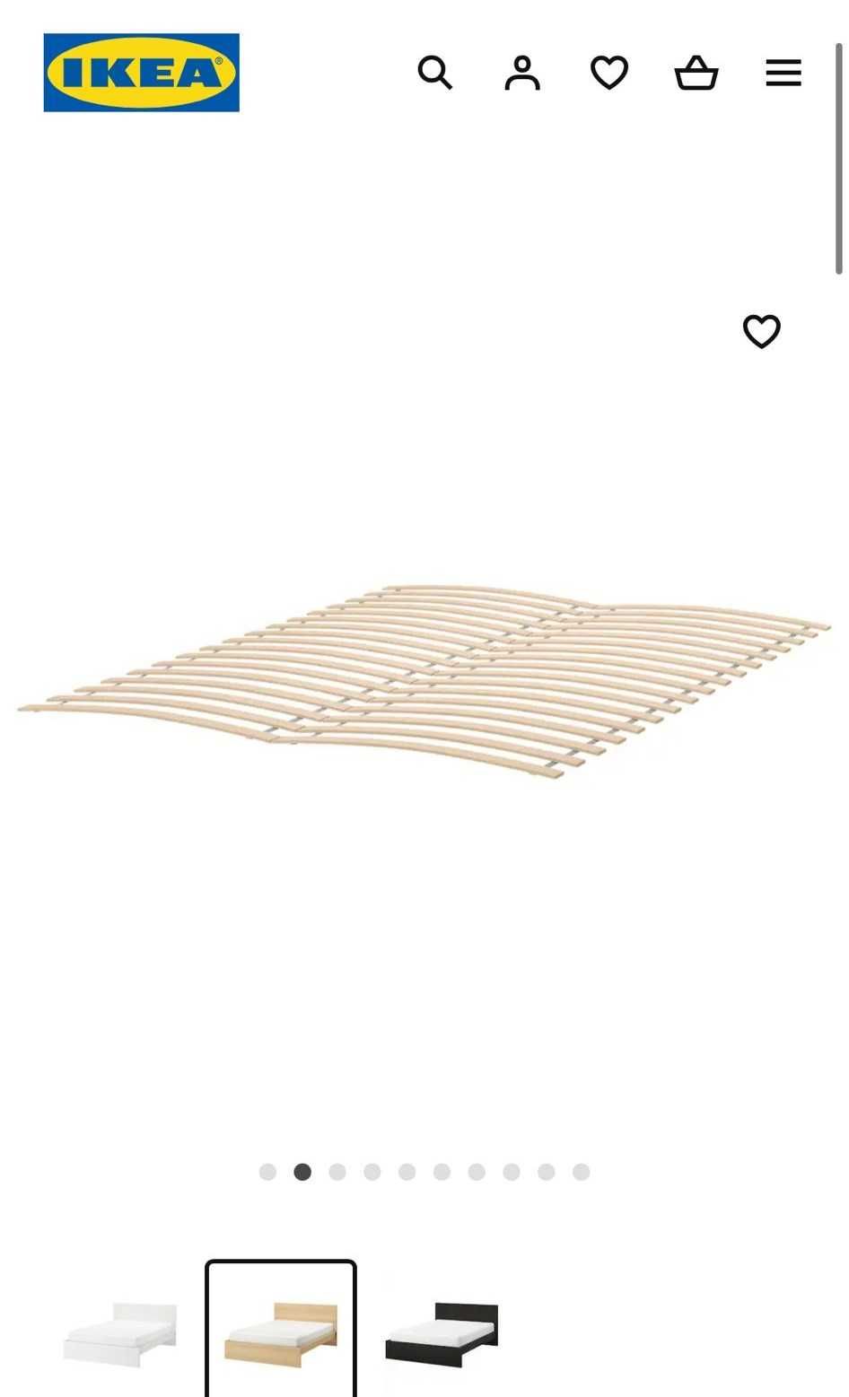 Estrutura de cama de casal Ikea