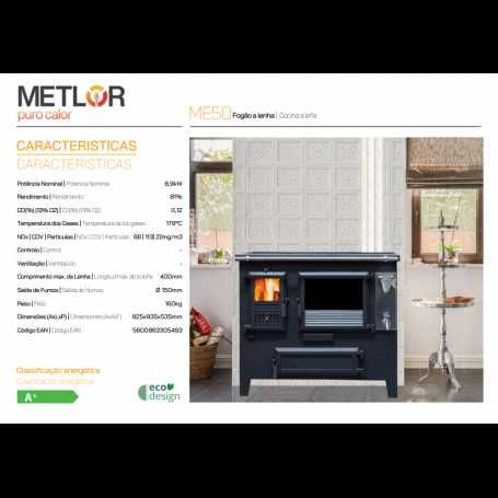 Fogao de lenha modelo METLOR ME50