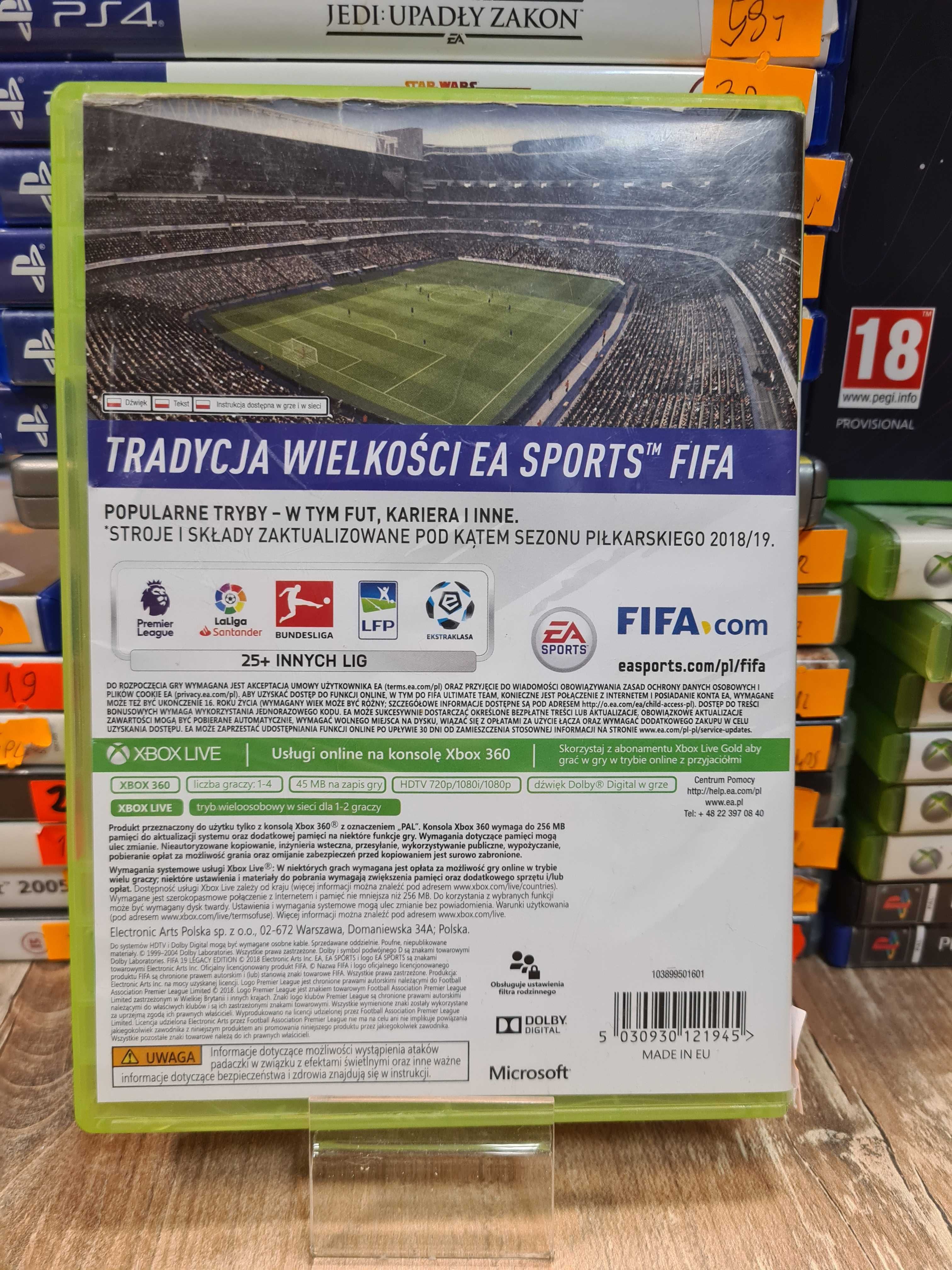 FIFA 19 XBOX 360, Sklep Wysyłka Wymiana