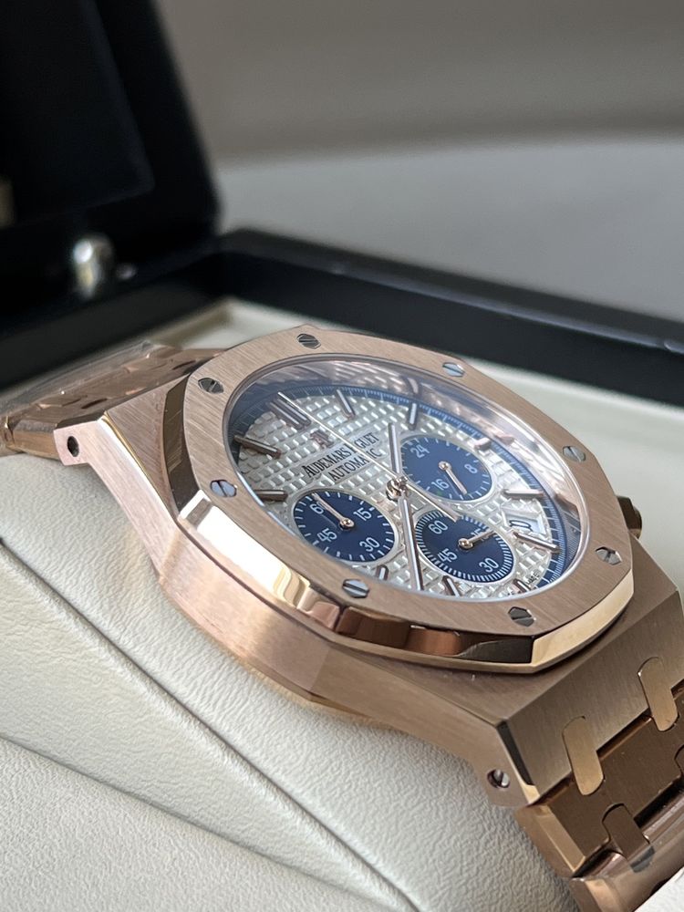 мужские наручные часы AUDEMARS PIGUET Royal Oak Chronograph gold white