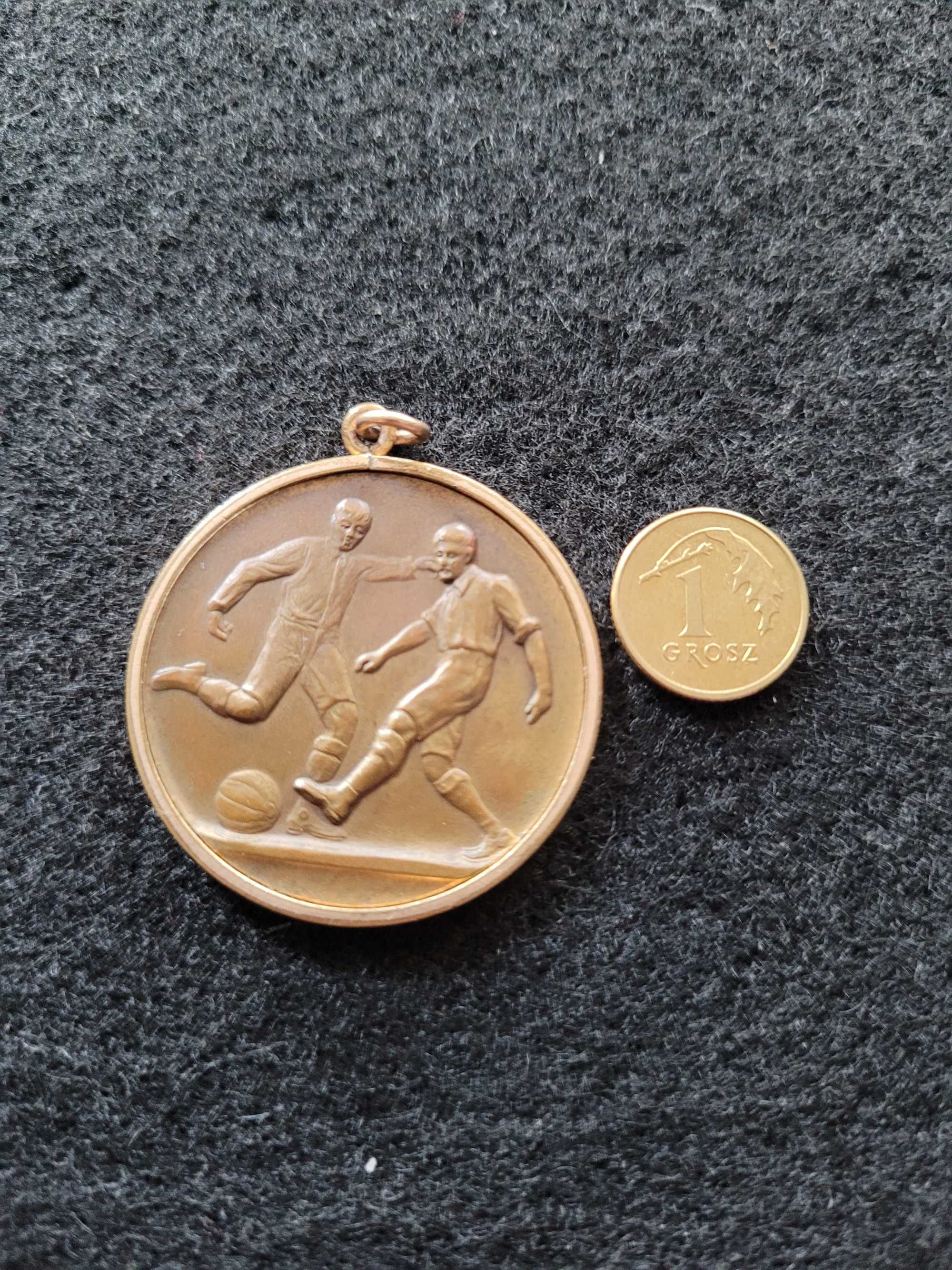 WARTA POZNAŃ przedwojenny medal piłka nożna II RP 1930 r.
