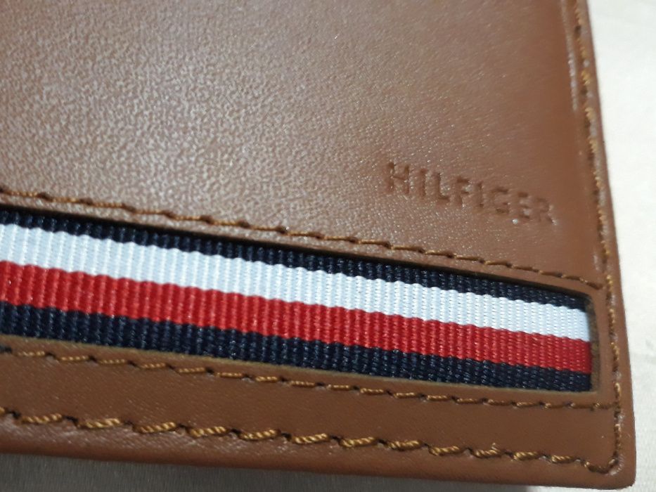 TOMMY HILFIGER USA Meski Portfel RFID Oryginalny! Brazowy + Pudelko