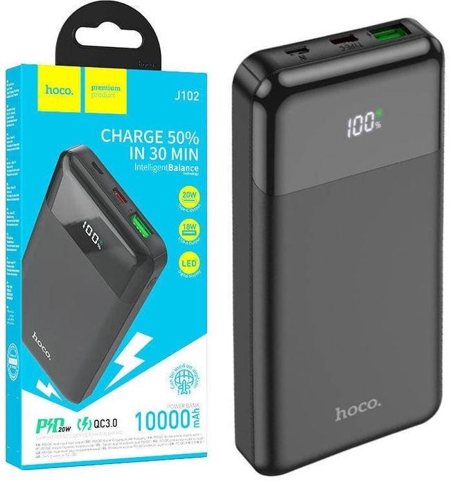 Павербанк Hoco J102 10000 mAh швидка зарядка