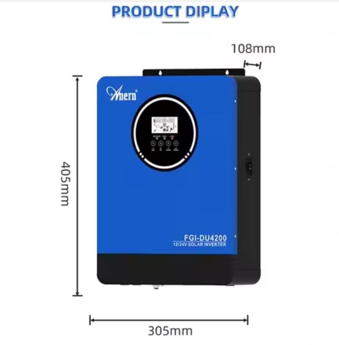 Гібридний сонячний інвертор Anern AN-FGI-DU4200 12 / 24 В сис. + WiFi