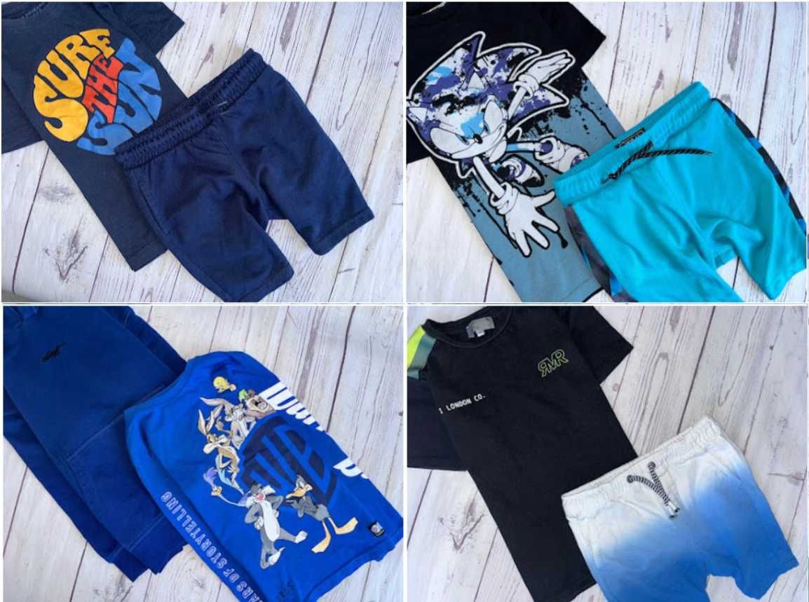 r.116-122 Mega Paka 56szt zestaw ubranek dla chłopca LATO nike adidas